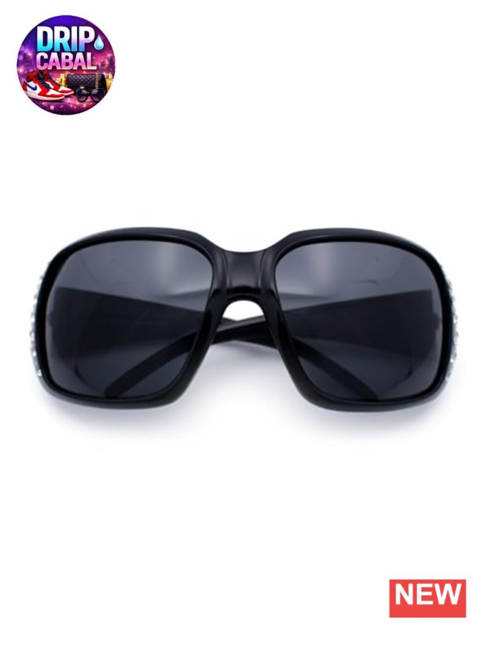 Polarized Oversized Rhinestone Bling Rhinestone Bling Sparkling Womens